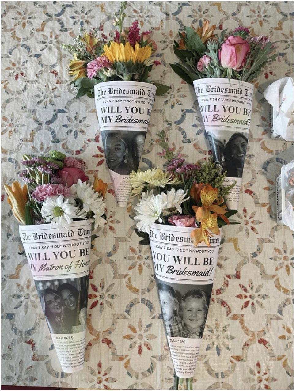 Bouquet bridesmaid proposal idea